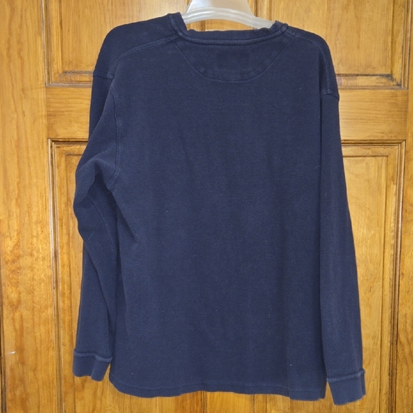 Britches Rugged Navy Long Sleeve Henley Shirt - Picture 3 of 3